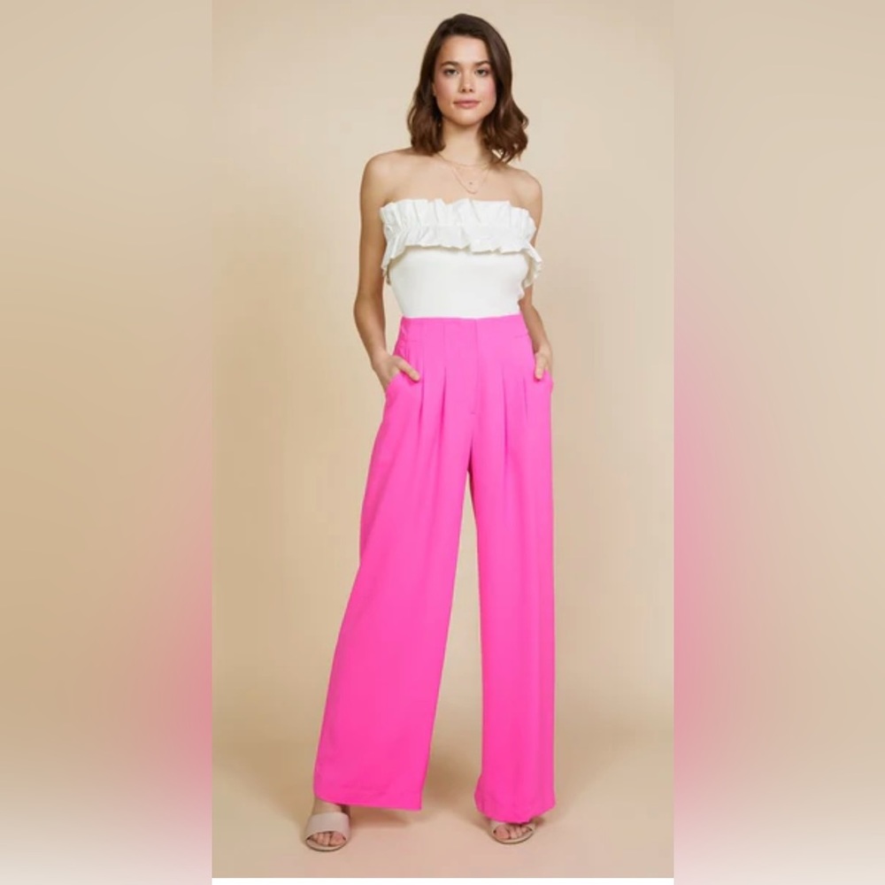 Pintuck Wide Pants